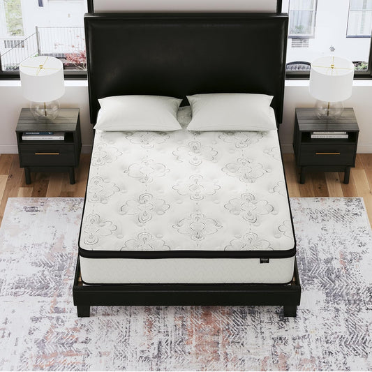 Signature Design by Ashley Queen Size Chime 12 Inch Medium Firm Hybrid Mattress with Cooling Gel Memory Foam