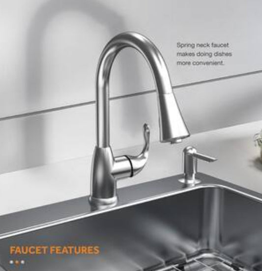 Glacier Bay Kitchen Sink with Pull Down Faucet