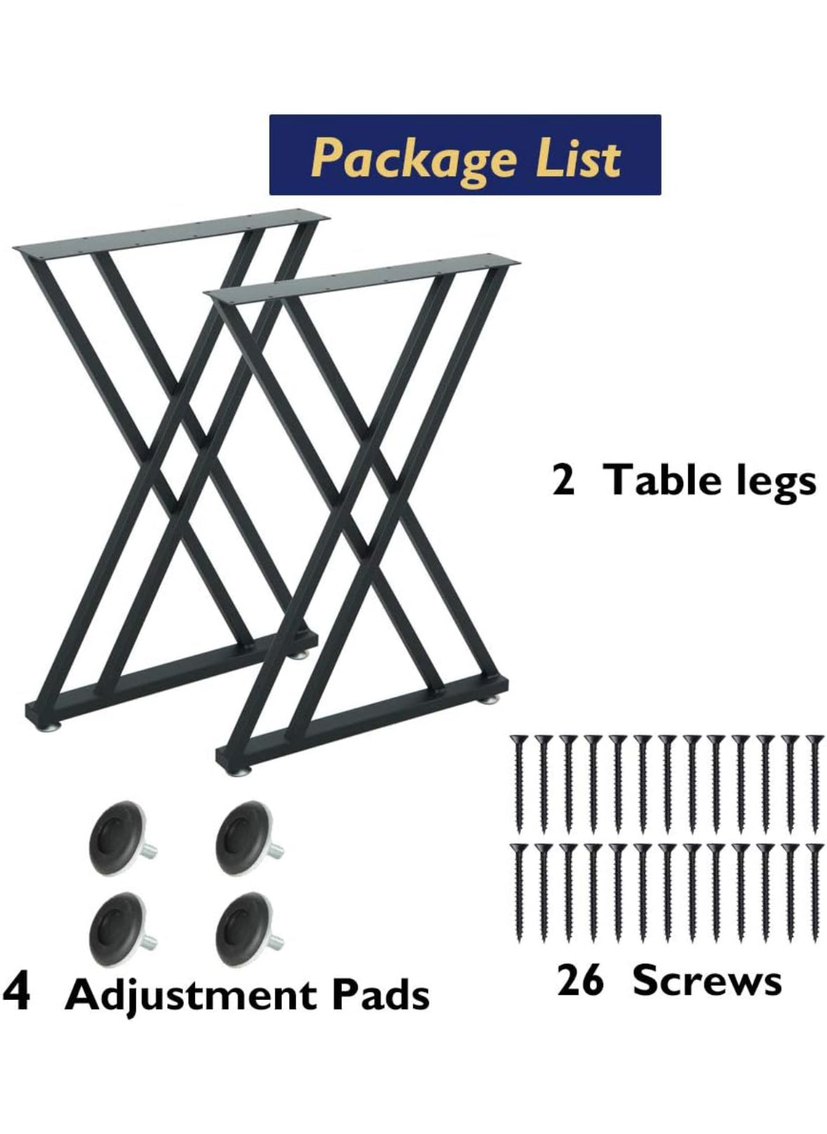 HEONITURE Table Legs 1 set of 2 pcs