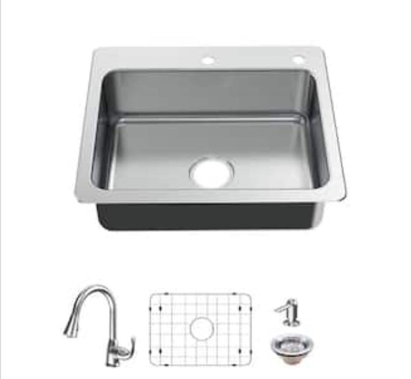 Glacier Bay Kitchen Sink with Pull Down Faucet