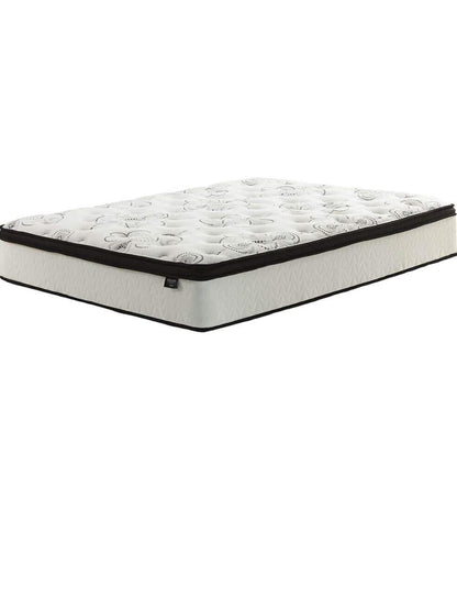 Signature Design by Ashley Queen Size Chime 12 Inch Medium Firm Hybrid Mattress with Cooling Gel Memory Foam